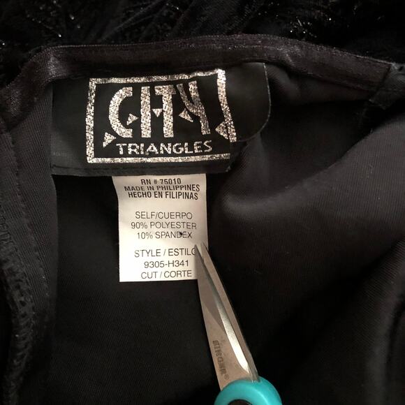 City Triangles Evening Halter Dress Column Velvet Glitter Backless Black Small - Picture 4 of 10